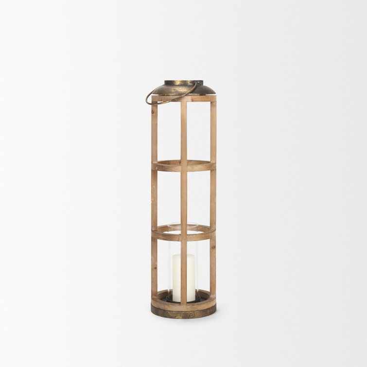 Bella Rustic Black Metal Oversized Candle Lantern