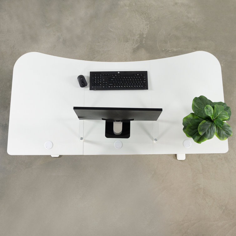 White Adjustable Metal Standing Desk Table Top