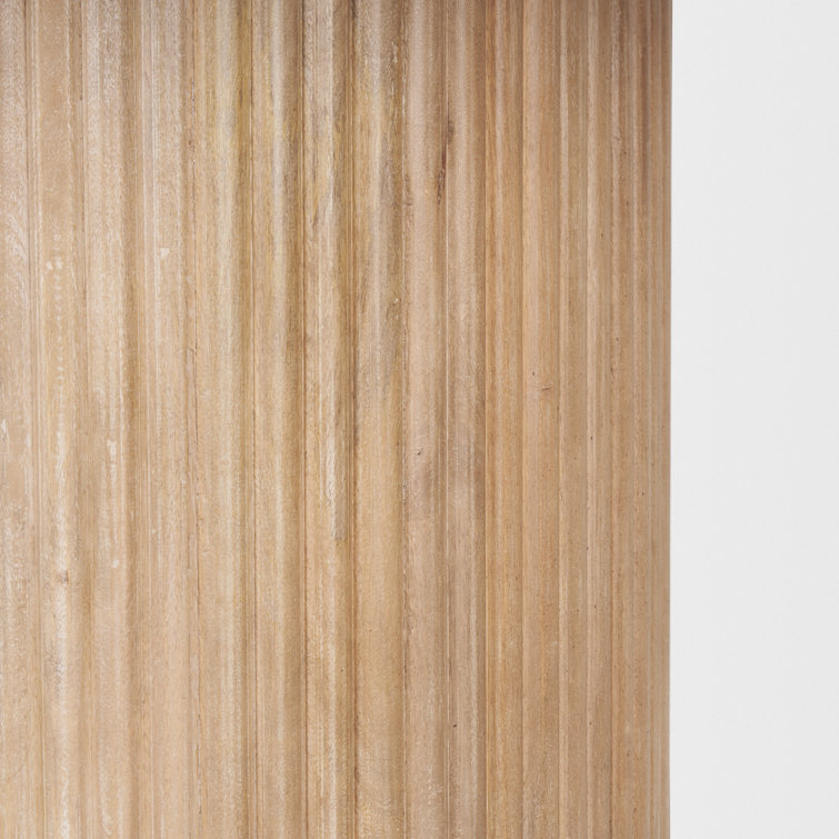 Chessa 60'' Light Brown Round Solid Wood Dining Table