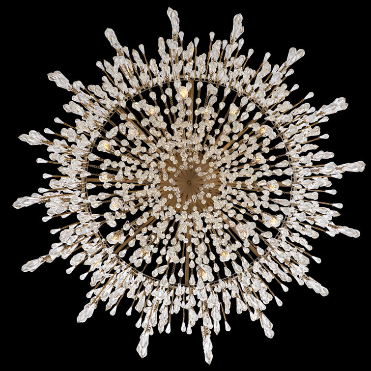 Champagne Gold and Crystal Fringe Pendant Light