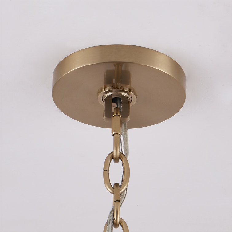 Champagne Gold and Crystal Fringe Pendant Light