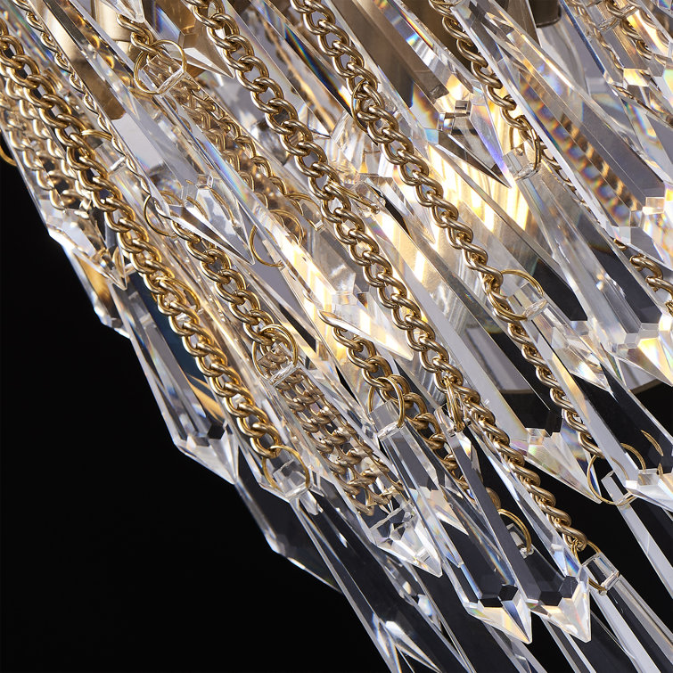 Champagne Gold Crystal Fringe Wall Sconce