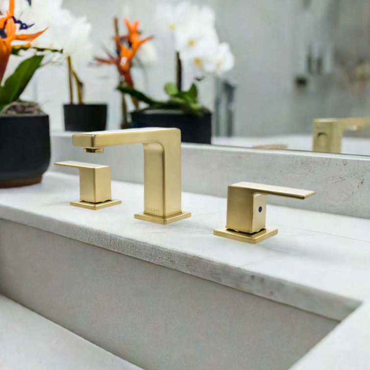 Capri Premium Champagne Gold 8" Widespread Two-Handle Bathroom Faucet