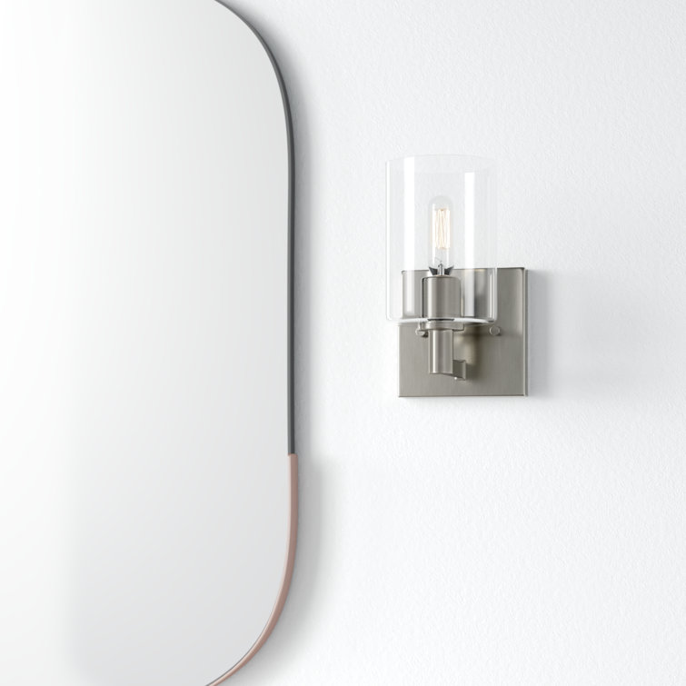 Haines Brushed Nickel Single Light Dimmable Wall Sconce