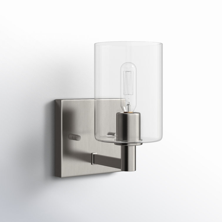 Haines Brushed Nickel Single Light Dimmable Wall Sconce