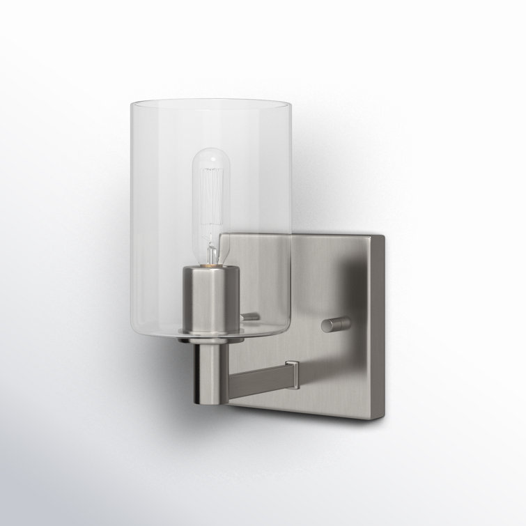 Haines Brushed Nickel Single Light Dimmable Wall Sconce