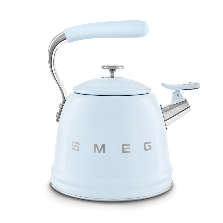 Pastel Blue Stainless Steel Retro Whistling Kettle