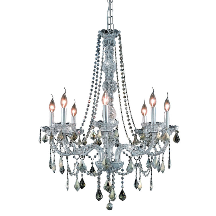 Chrome Royal Cut Crystal 8-Light Mini Chandelier