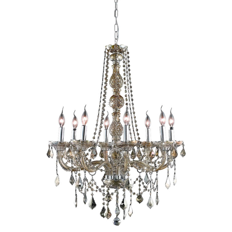 Chrome Royal Cut Crystal 8-Light Mini Chandelier