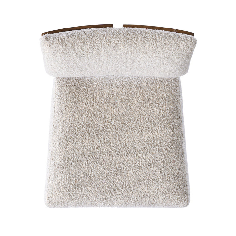 Natural Wood and White Acrylic Counter Stool