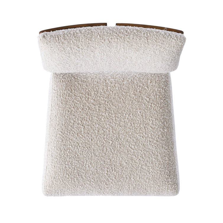 Natural Wood and White Acrylic Counter Stool