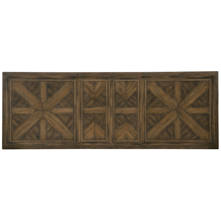 Hill Country Black and Brown Extendable Dining Table