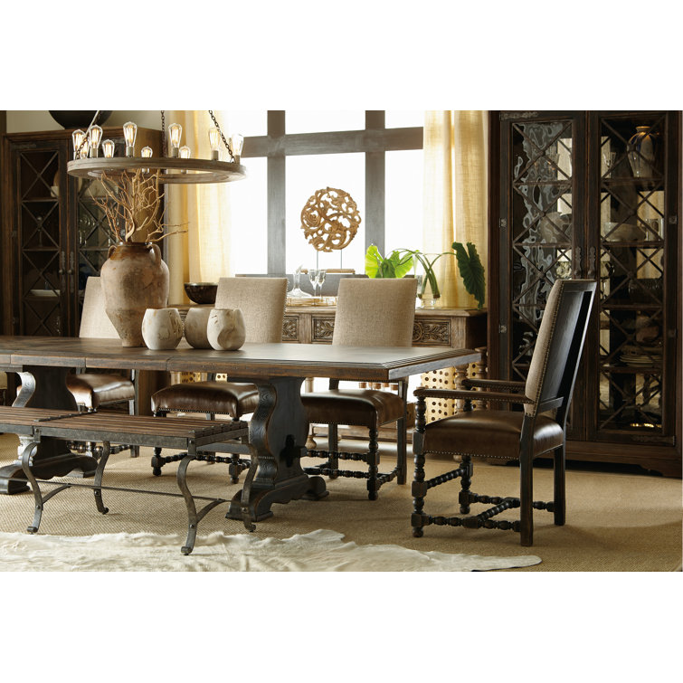 Hill Country Black and Brown Extendable Dining Table