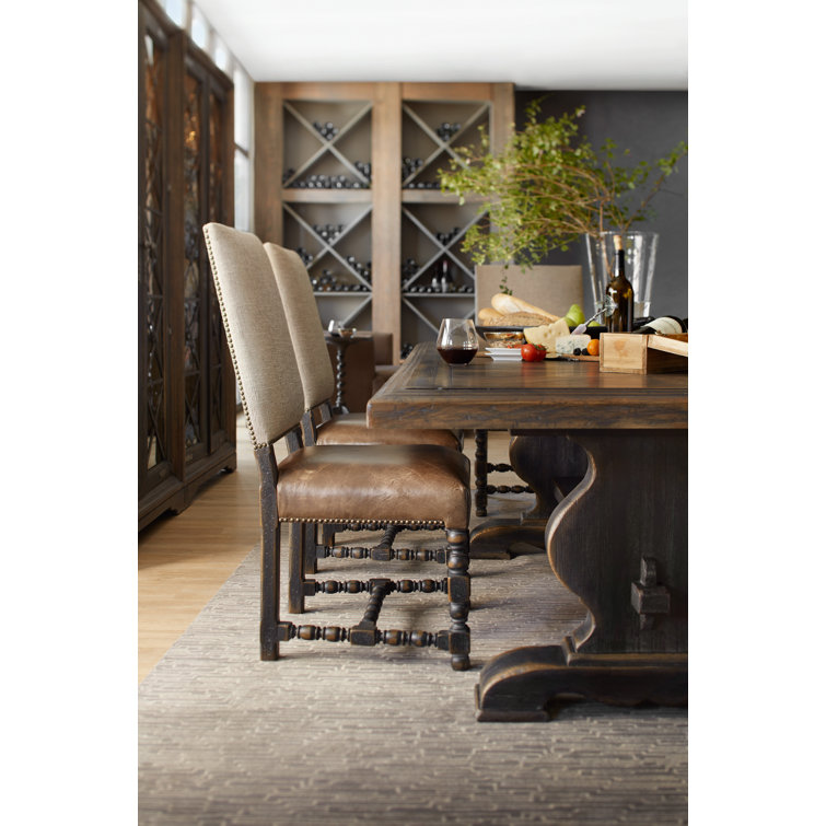 Hill Country Black and Brown Extendable Dining Table