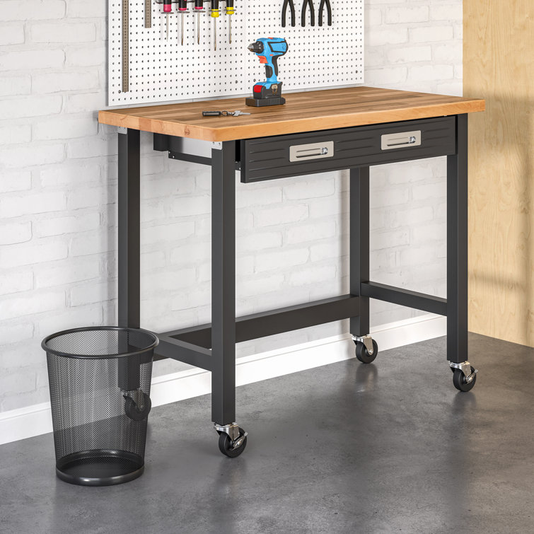 Black Steel Mesh Round Office Trash Can Set