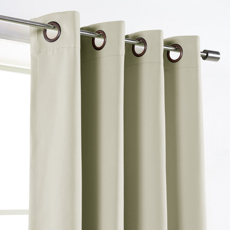 Gin Blackout Grommet Top Polyester Curtain Pair