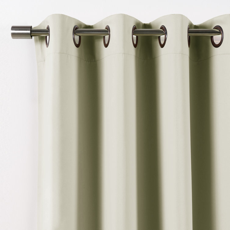 Gin Blackout Grommet Top Polyester Curtain Pair