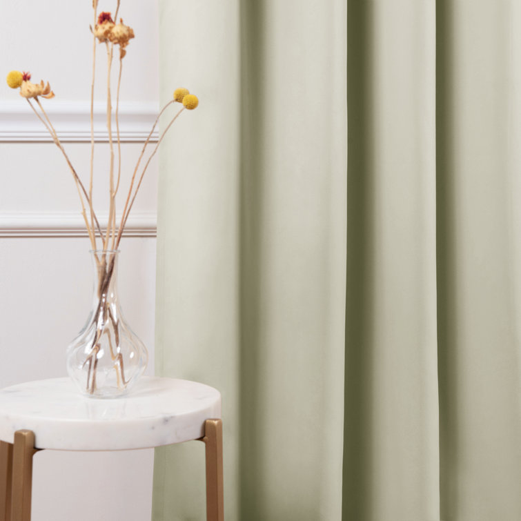 Gin Blackout Grommet Top Polyester Curtain Pair