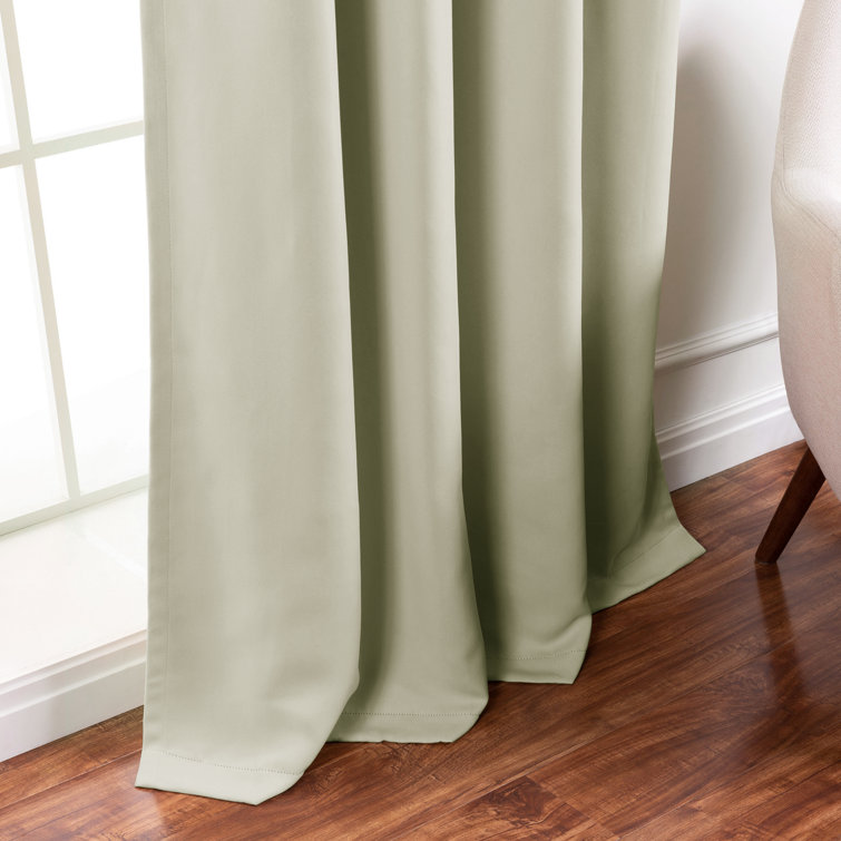 Gin Blackout Grommet Top Polyester Curtain Pair