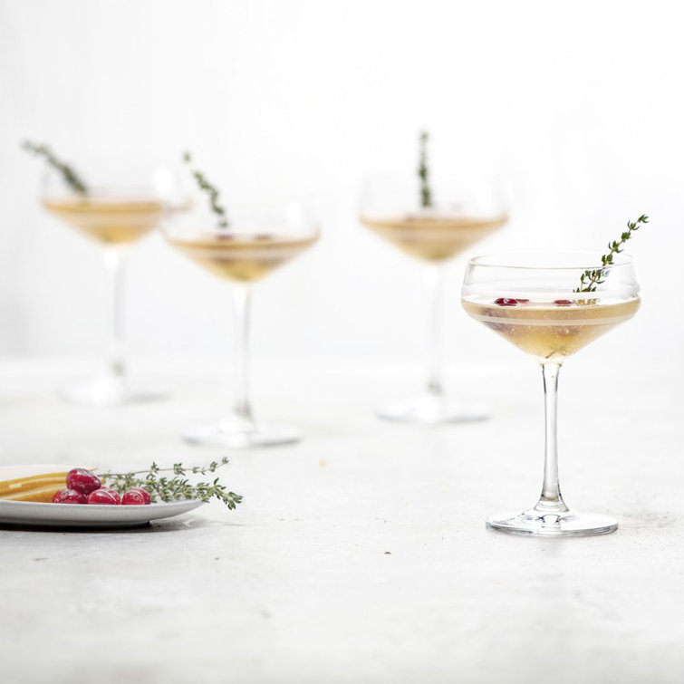 Crystal Clear 8.8 oz Coupe Cocktail Glass Set of 4