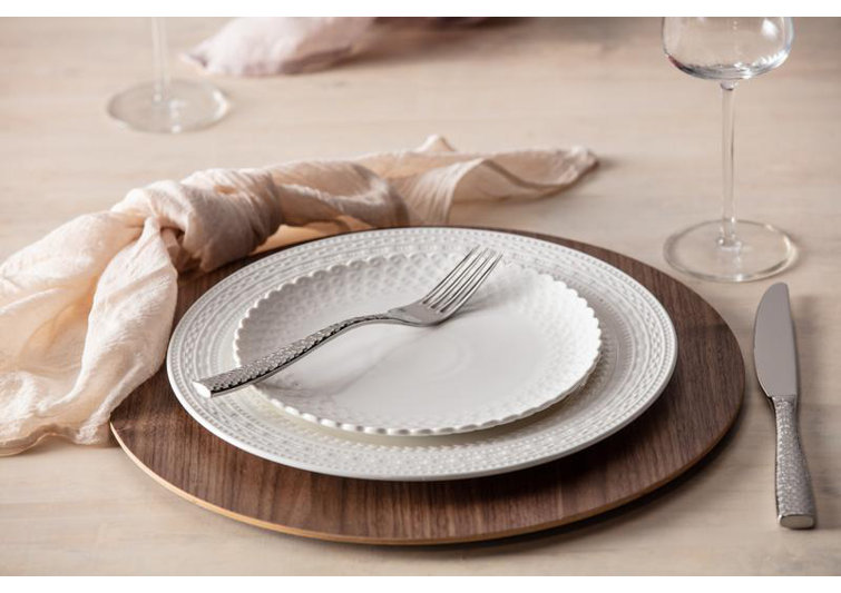 Lucca Faceted 20 Piece 18/10 Stainless Steel Flatware Set, Service for 4