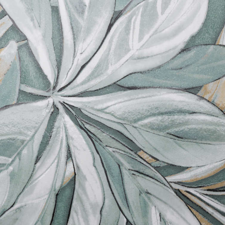 Parete Tropici Large Blue Glazed Porcelain Floral Wall & Floor Tile