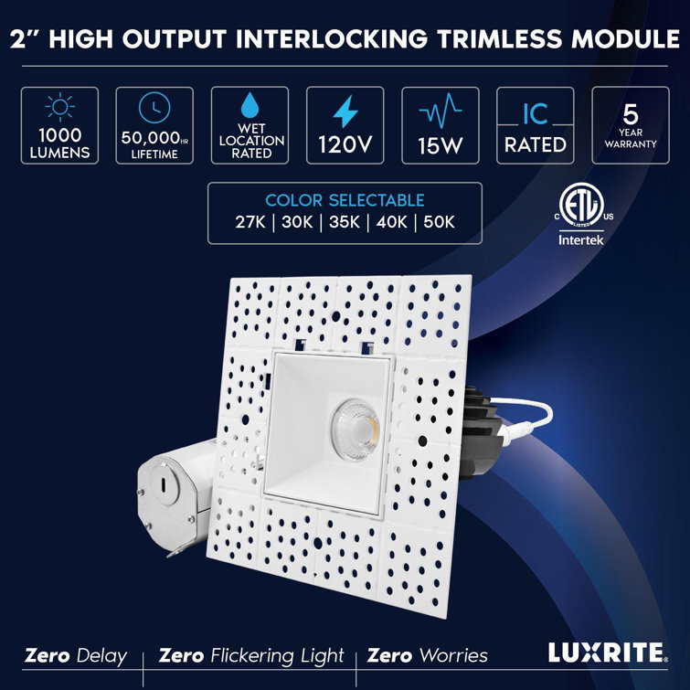 5.75'' White Aluminum LED Recessed Lighting Kit
