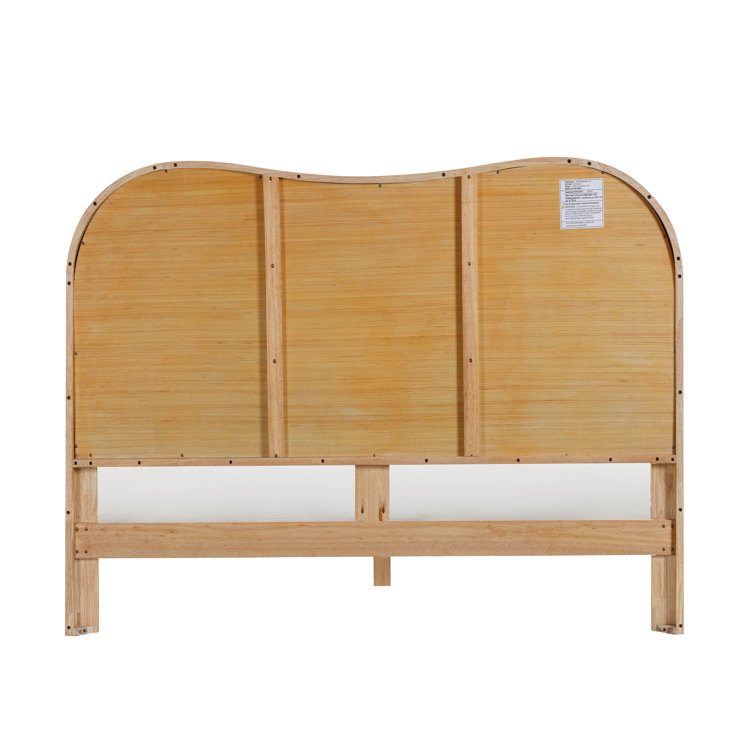Tourmaline Natural Wood & Rattan Queen Bed Frame