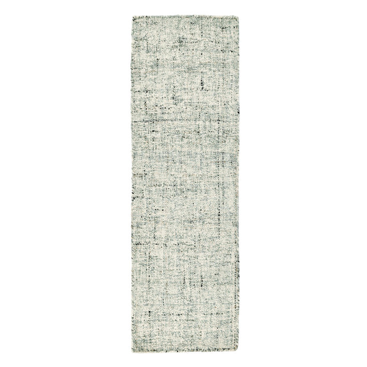 Handwoven Gray Wool Indoor/Outdoor Runner Rug