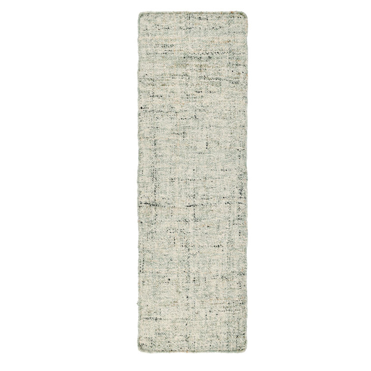 Handwoven Sage Wool Indoor/Outdoor Runner Rug