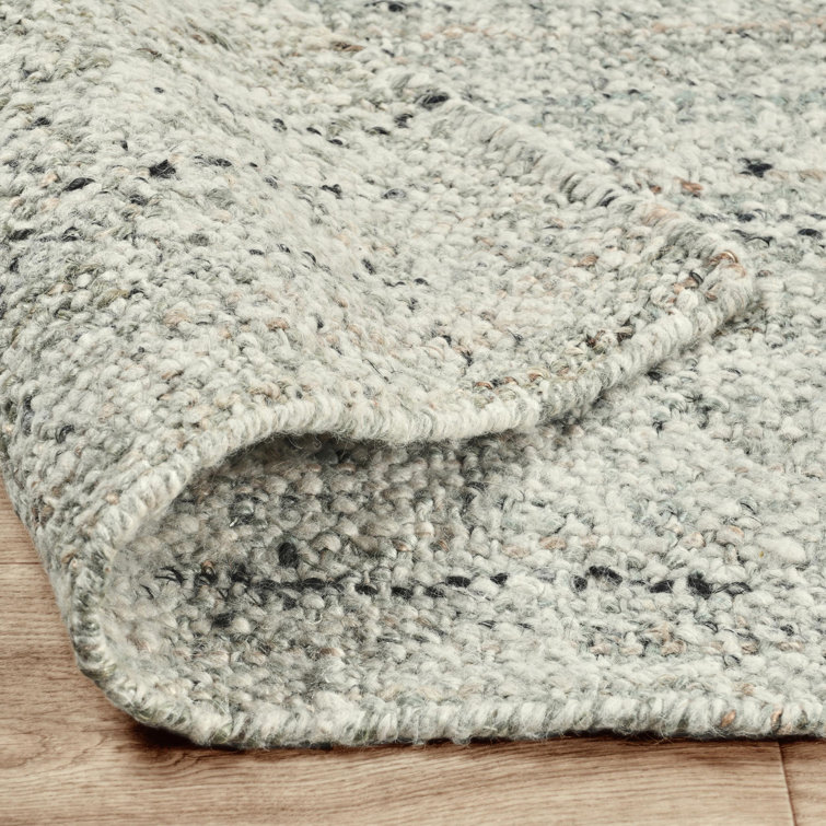 Handwoven Sage Wool Indoor/Outdoor Runner Rug