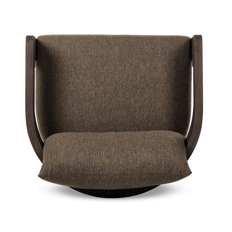 Ellor Brown Solid Teak Outdoor Lounge Chair with Cushion
