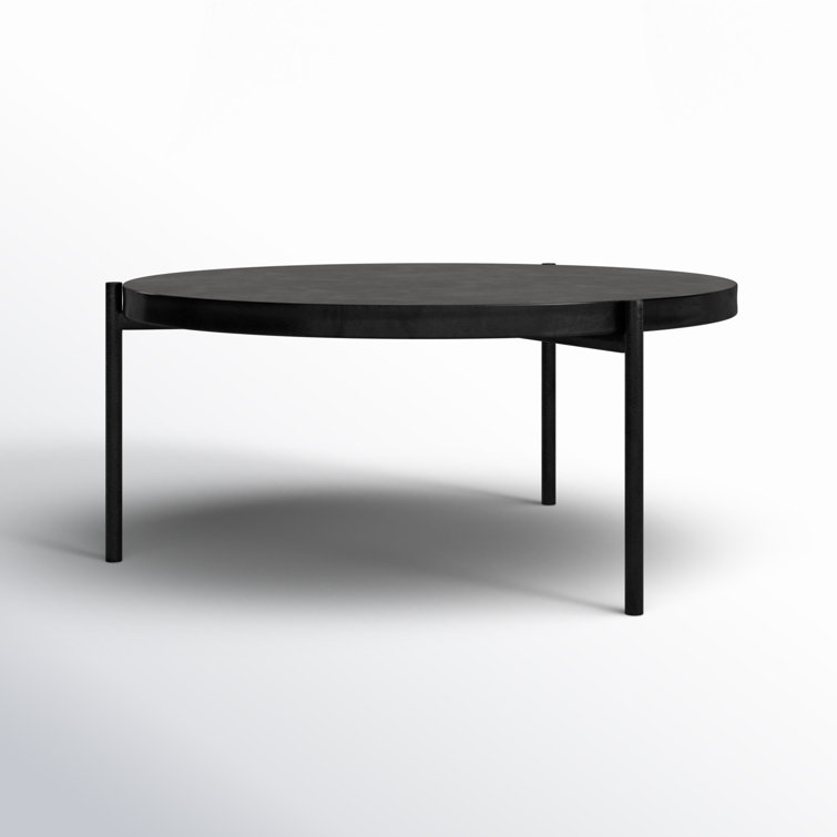 Harrison Steel Legs and Concrete Surface Round Coffee Table