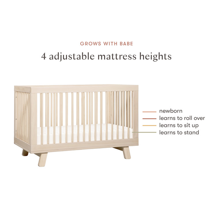 Hudson 3-in-1 Convertible Crib with Toddler Bed Conversion, Washed Natural