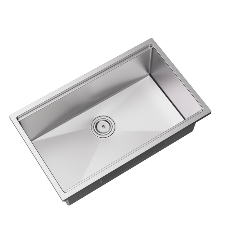 32" Stainless Steel Drop-in Single Bowl Workstation Kitchen Sink