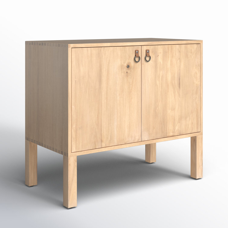 Hayward 36" Dry Wash Poplar Bar Cabinet with Iron Toffee Accents