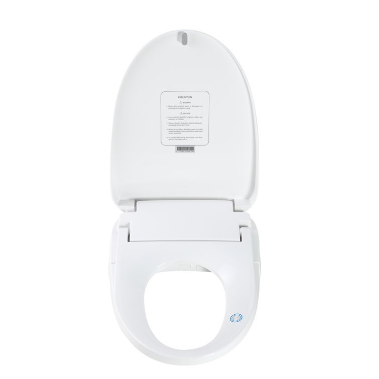 White Polypropylene Electric Smart Bidet Toilet Seat with Heated Seat and Remote