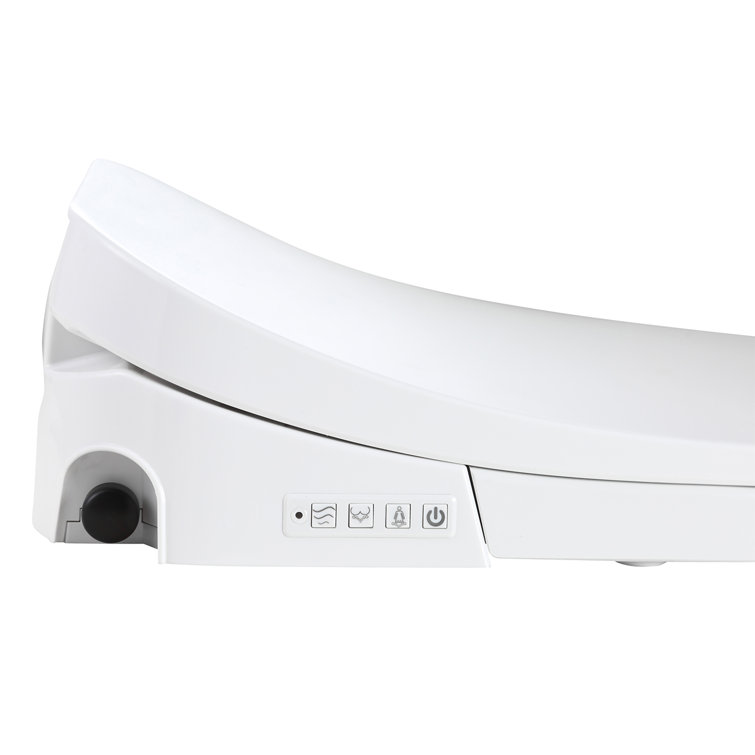 White Polypropylene Electric Smart Bidet Toilet Seat with Heated Seat and Remote