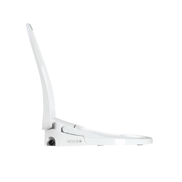 White Polypropylene Electric Smart Bidet Toilet Seat with Heated Seat and Remote