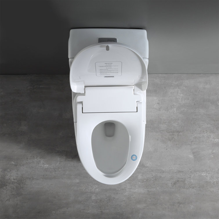 White Polypropylene Electric Smart Bidet Toilet Seat with Heated Seat and Remote