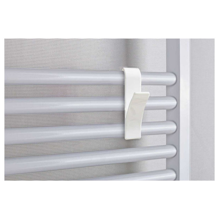 White Plastic Portable Over the Door Towel Hook Set