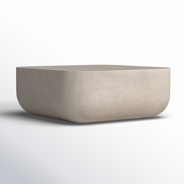 Mara Industrial Concrete Square Indoor/Outdoor Coffee Table