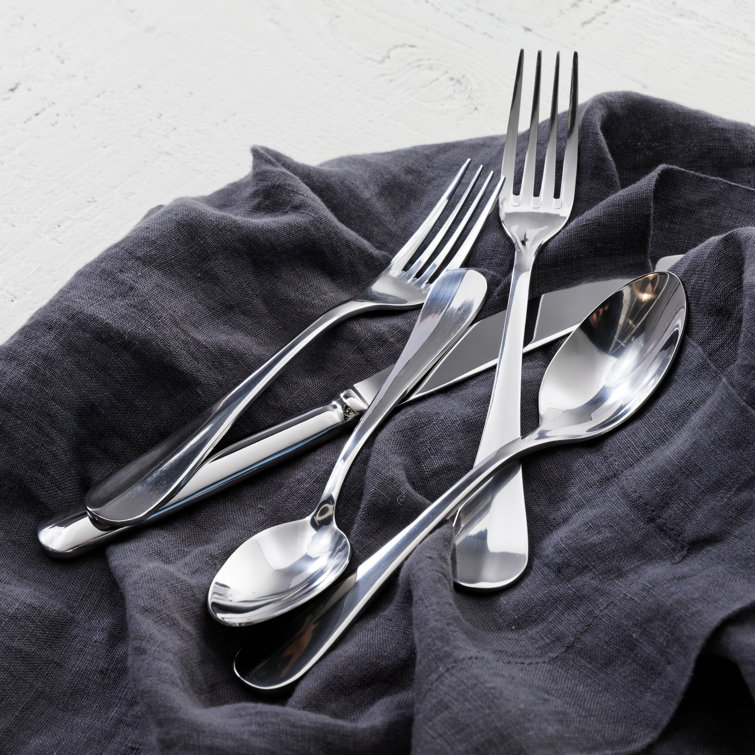 Fortessa Bastille 18/10 Stainless Steel 20 Piece Flatware Set, Service for 4, Silver