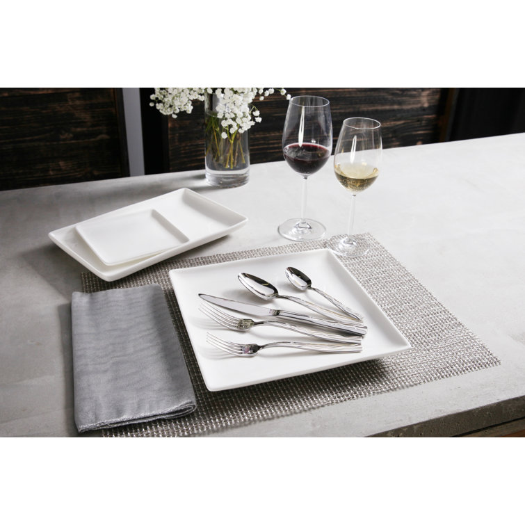 Fortessa Dorada 18/10 Stainless Steel 20 Piece Flatware Set, Service for 4, Silver