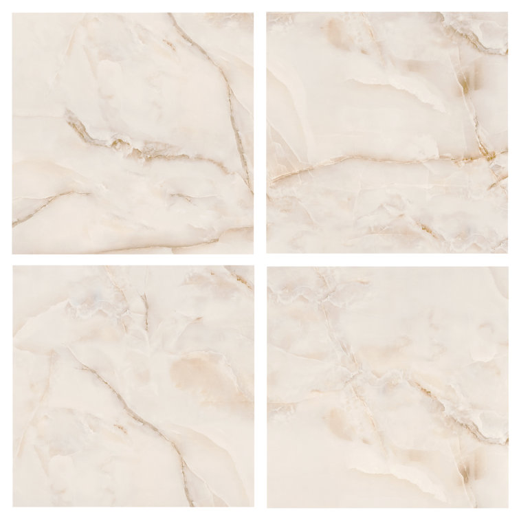 Selene Onyx 24" x 24" Polished Porcelain Marble Look Tile