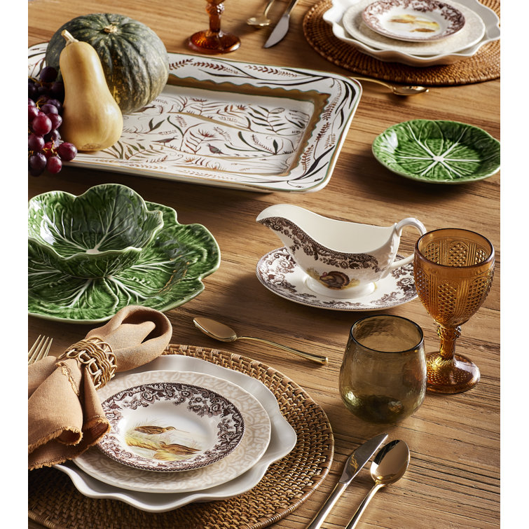 Creamy White Porcelain 4-Piece Dinnerware Set