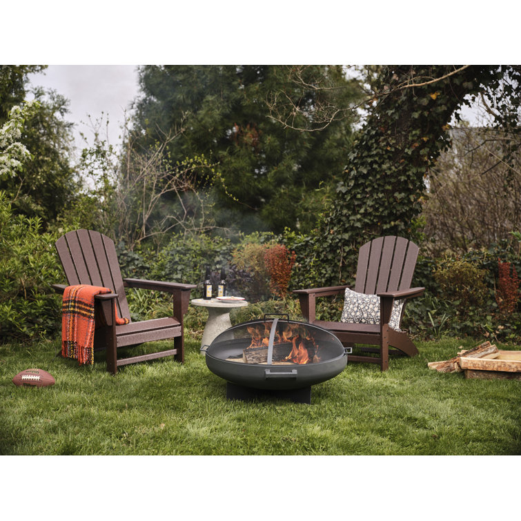 Gray Heavy-Gauge Steel Wood Burning Fire Pit