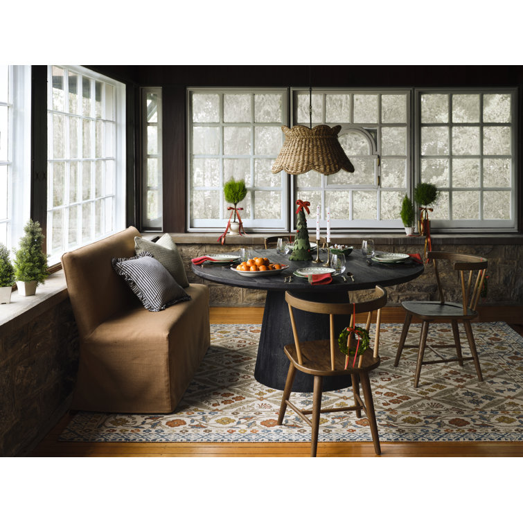 Natural Woven Water Hyacinth Pendant Light with Scalloped Shade