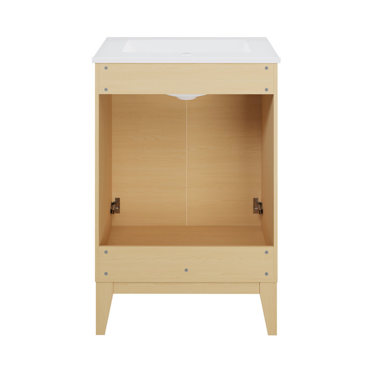 Cascade 24" Natural Oak Freestanding Bathroom Vanity