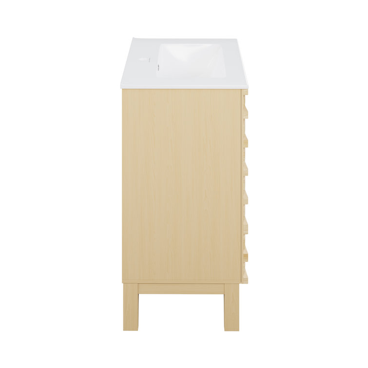 Cascade 24" Natural Oak Freestanding Bathroom Vanity